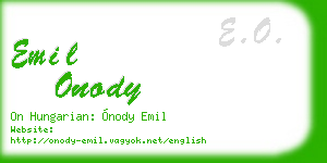 emil onody business card