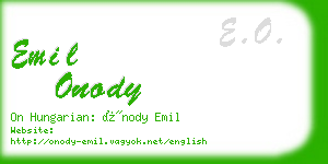 emil onody business card